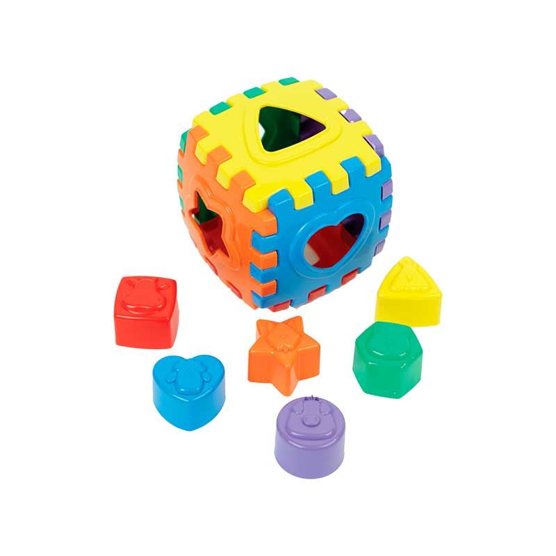 Cubo Educativo GGB – Brinquedo Pedagógico Infantil | Desenvolvimento Motor e Cognitivo | 14cm Plástico Seguro