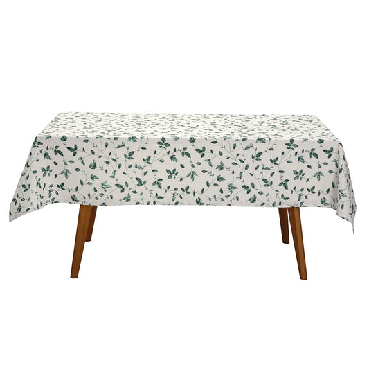 Toalha de Mesa Retangular 1,60×2,50 m Döhler Clean – Estampa Botânica – 8 Lugares | 50% Algodão / 50% Poliéster com Tecnologia Clean