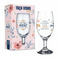 Taça Windsor Vidro 330ml Brasfoot - Para Minha Mãe com Carinho | Presente Dia das Mães