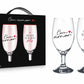 Kit 2 Taças Windsor Brasfoot 330ml | Para quem me faz muito feliz