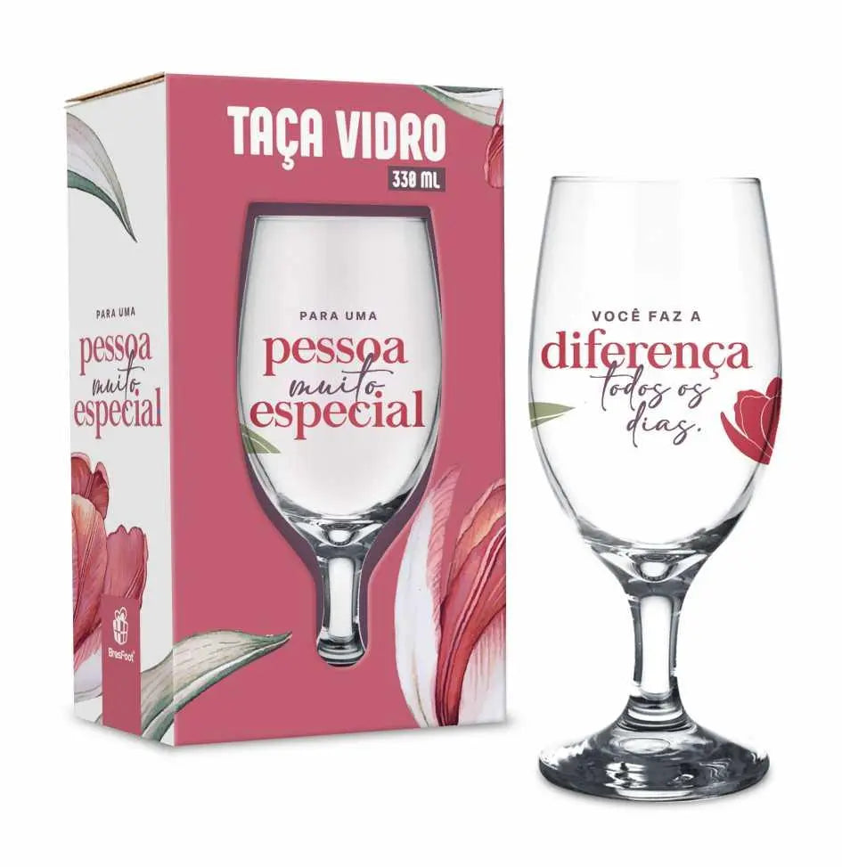 Taça Windsor 330ml Brasfoot – Para uma Pessoa Muito Especial | Presente em Vidro