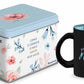 Caneca de Vidro 300ml Diamond Metalic com Lata – Presente para Mãe “Com Todo Meu Carinho” | Brasfoot