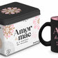 Caneca de Vidro Diamond Metalic 300ml | Lata Presente | Amor de Mãe | Brasfoot