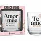 Caneca de Vidro Elegance 300ml Amor de mãe é o melhor amor do mundo | Brasfoot