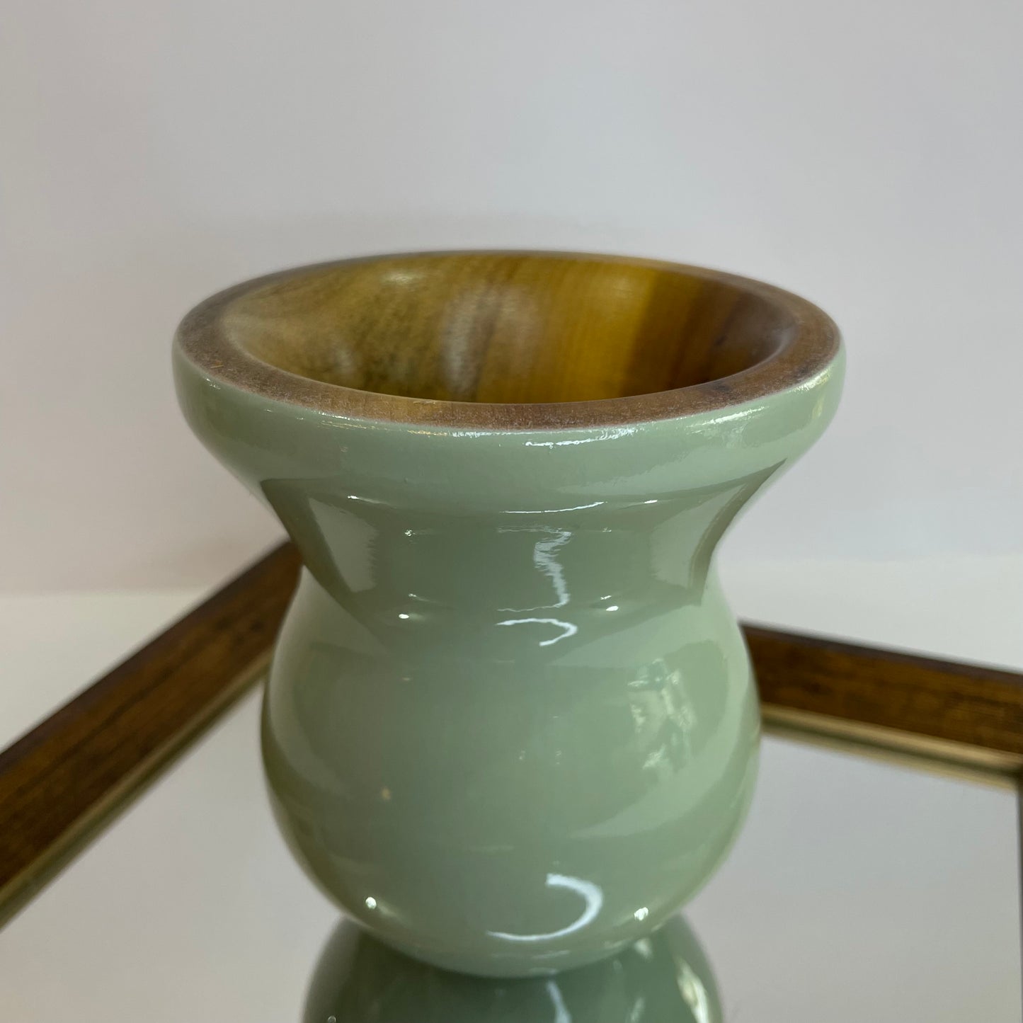 Cuia de Chimarrão Matetri de Madeira Verde 12 cm – Estilo Sofisticado e Tradição Gaúcha