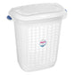 Cesto para Roupas Sanremo Hydrus 46,4L – Plástico Cristal com Tampa e Alças | Leve e Ventilado