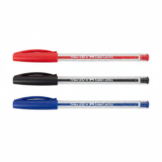 Caneta Esferográfica Faber-Castell Trilux 032 Ponta Média 1.0mm