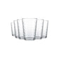 Conjunto 6 Copos de Vidro 265 ml Nadir Batuque – Design Moderno e Multifuncional