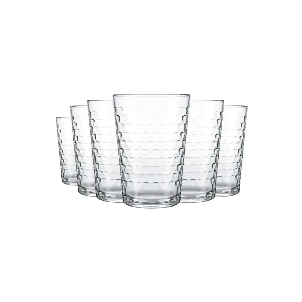 Conjunto 6 Copos de Vidro 265 ml Nadir Batuque – Design Moderno e Multifuncional