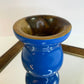 Cuia de Chimarrão Matetri Madeira Azul 12 cm – Artesanal, Design Colorido
