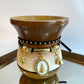 Cuia de Chimarrão Matetri 12 cm – Degradê Marrom & Branco + Pulseira Artesanal
