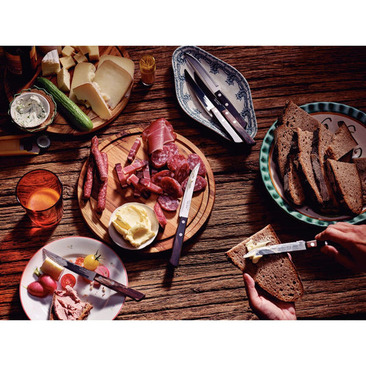 Conjunto 6 Facas para Churrasco 5" com Lâmina em Aço Inox e Cabo em Madeira Tratada Polywood Castanho | Tramontina