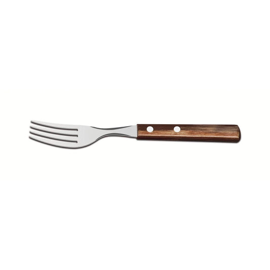 Garfo de Mesa com Lâmina em Aço Inox e Cabo em Madeira Tratada Polywood Castanho | Tramontina