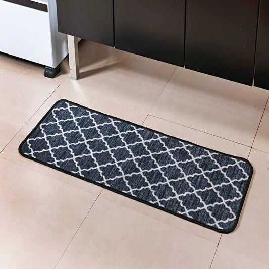 Tapete Bouclé Essential 39×108 cm – Nylon Antiderrapante Preto | Niazitex