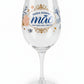 Taça de Vinho 385ml Vidro - Para Minha Mãe com Carinho | Brasfoot