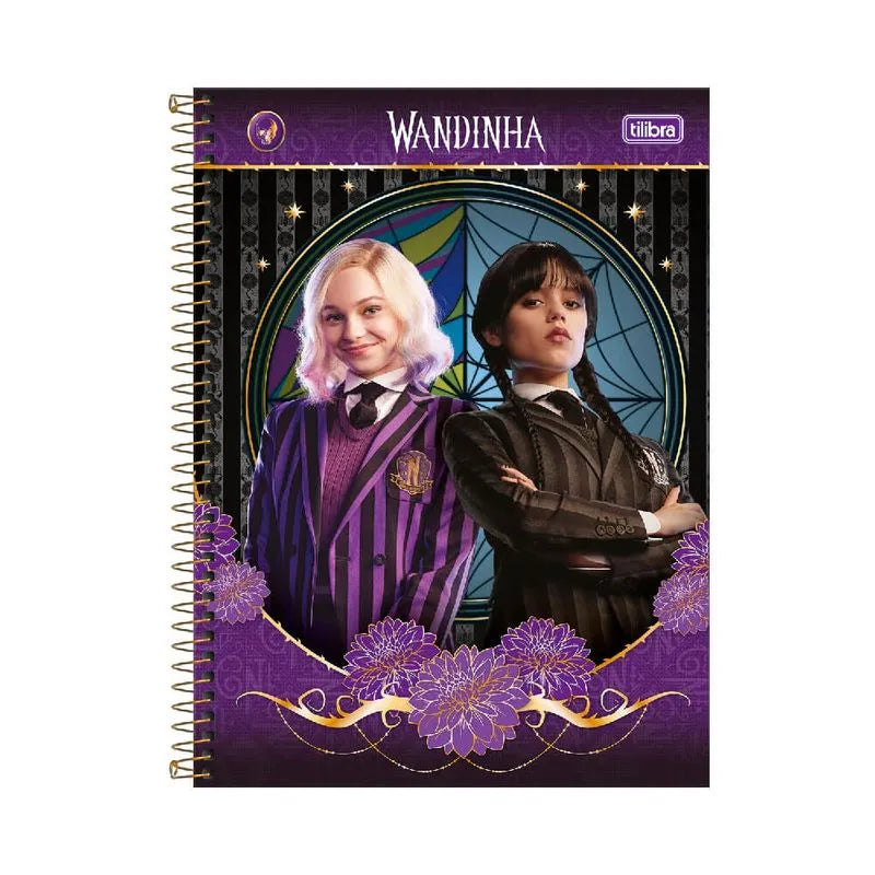 Caderno da Wandinha | Universitário Capa Dura 1 Matéria 80 Folhas | Tilibra