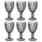 Conjunto 6 Taças de Vidro Diamond Preto 260 ml | Original Glass