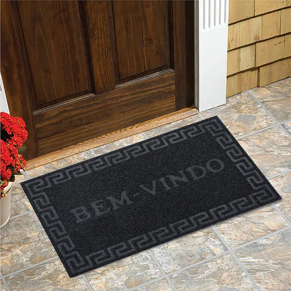 Tapete de Porta “Bem‑Vindo” Vinyl 40×60 cm –  Antiderrapante PVC | Niazitex