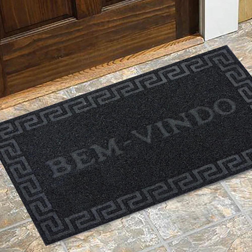 Tapete de Porta “Bem‑Vindo” Vinyl 40×60 cm –  Antiderrapante PVC | Niazitex
