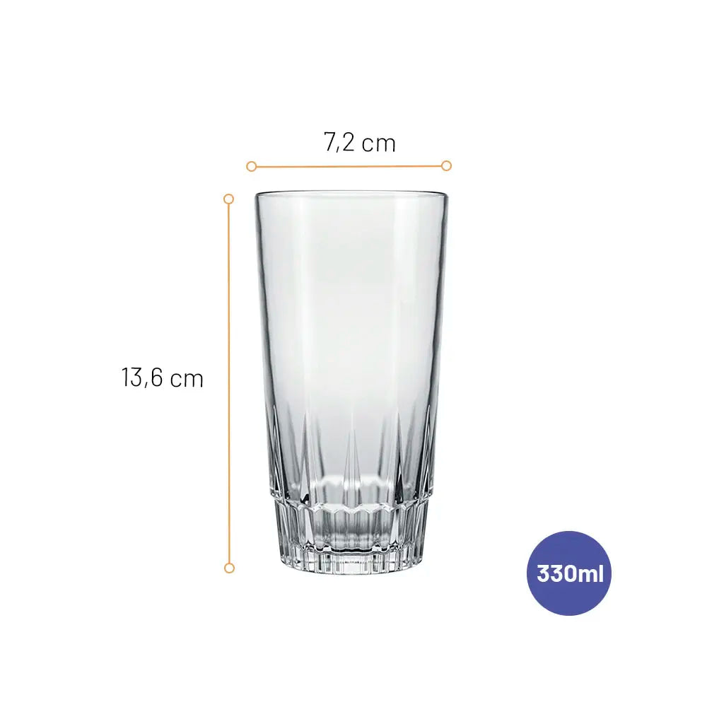 Conjunto 6 Copos Vegas Long Drink 330ml  | Nadir