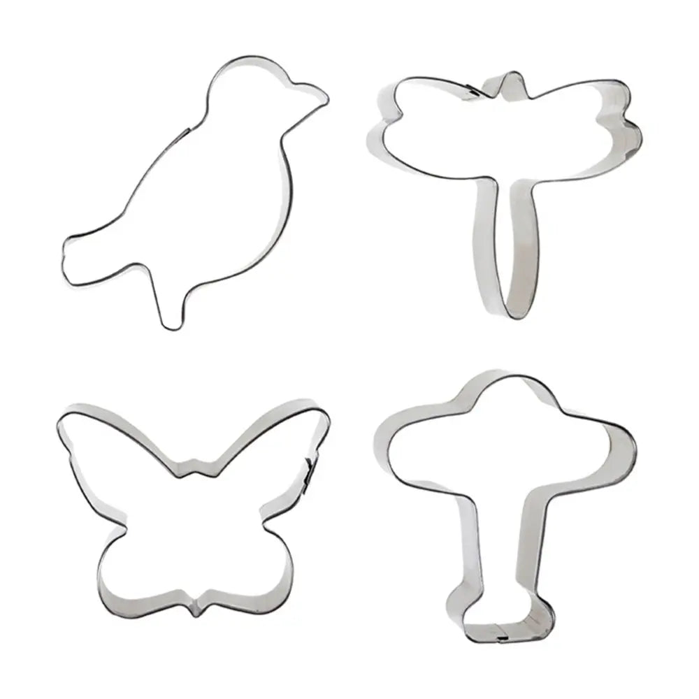 Forminhas de Modelar e Cortar em Inox 4 Unidades – Kit Multiuso para Biscoitos, Massas e Artesanato – Art House