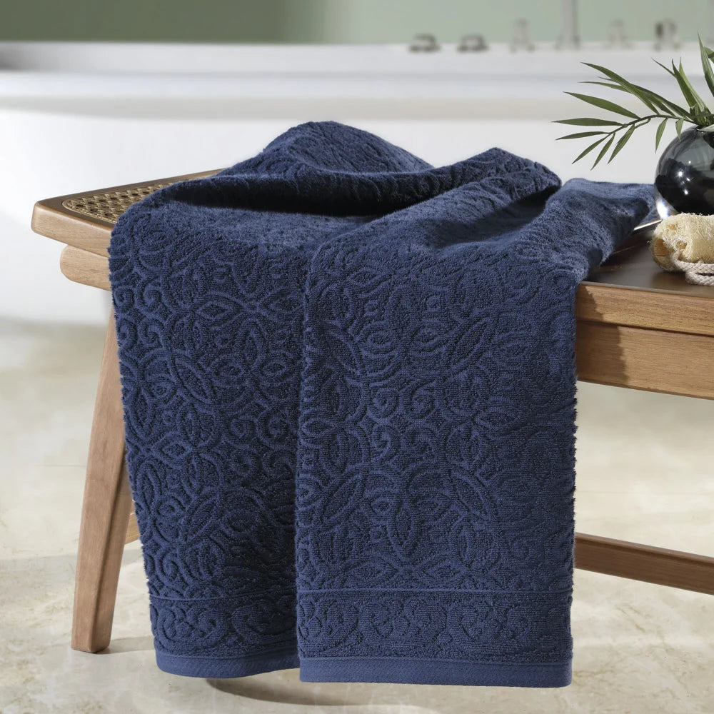 Toalha de Banho Felpudo Jacquard Provença 70 cm x 1,40 m FJ 7948 | Döhler
