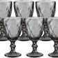 Jogo 6 Taças de Vidro Diamond Preto 340 ml | Original Glass