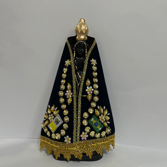 Imagem Nossa Senhora Aparecida 25 cm com Manto Bordado - Decoração