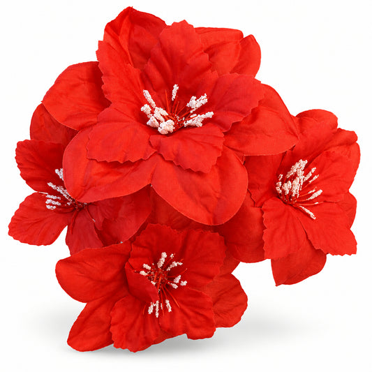 Buquê de Peônias Artificiais Vermelho 31 cm – 5 Hastes | FlorArte