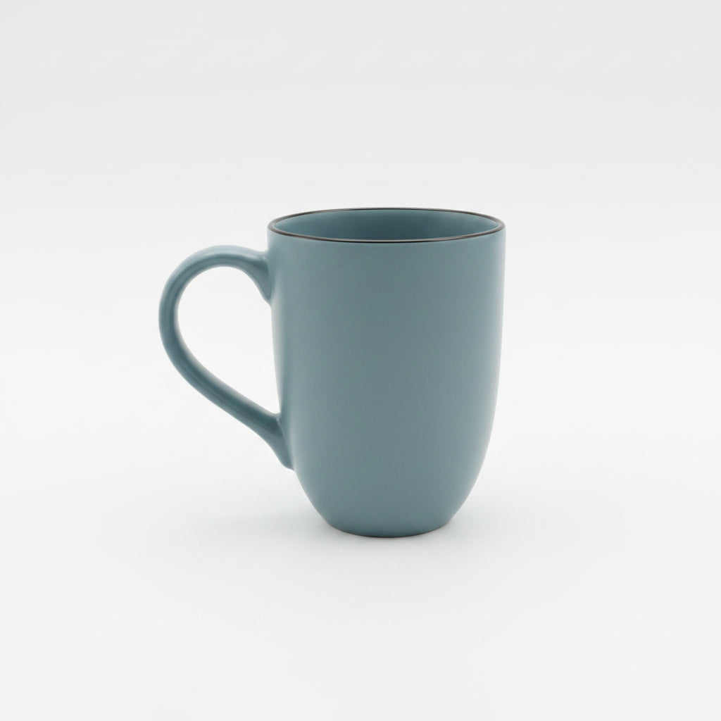 Caneca de Cerâmica Flat 350ml – Oxford | Linha Flat (Pacífico / Oásis / Preto)