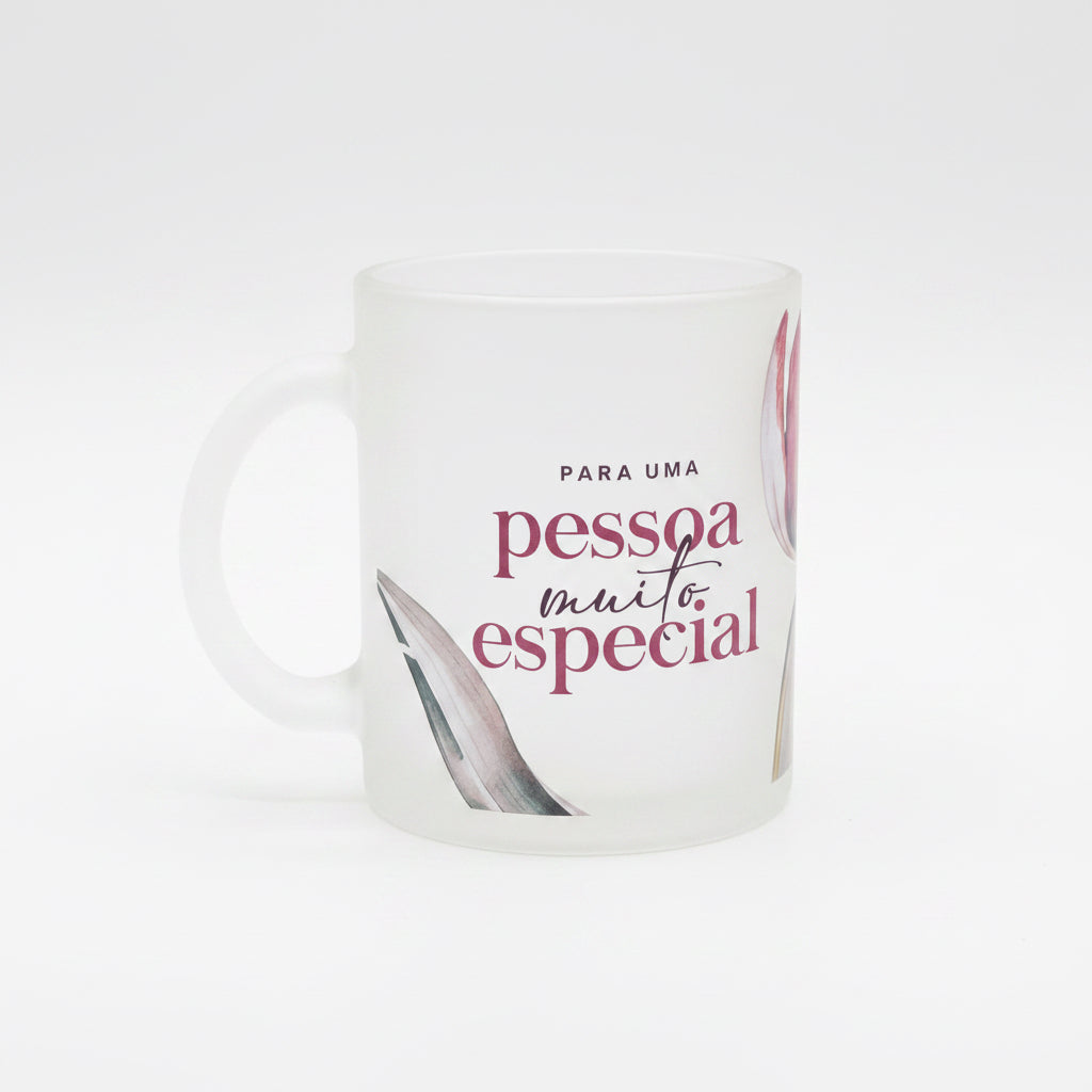 Caneca de Vidro Diamond 300ml Brasfoot – Presente Para Pessoa Especial | Design Sofisticado em Vidro Lapidado