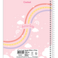 Caderno Arco‑Íris 1 Matéria 80 Folhas Credeal – Capa Dura Espiral Universitário | Design Motivacional Colorido