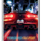 Caderno TecnoCars Credeal | Estampa Carros | 1 Matéria 96 Folhas Capa Dura Universitário