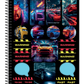 Caderno TecnoCars Credeal | Estampa Carros | 1 Matéria 96 Folhas Capa Dura Universitário