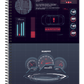 Caderno TecnoCars Credeal | Estampa Carros | 1 Matéria 96 Folhas Capa Dura Universitário