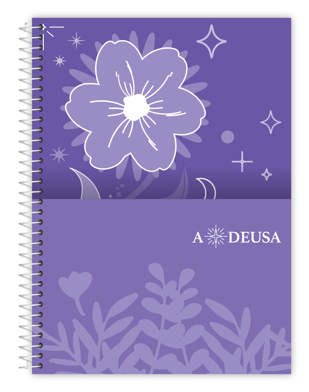 Caderno A Deusa 1 Matéria 80 Folhas Estampa Frases Motivacionais Universitário Capa Dura Credeal