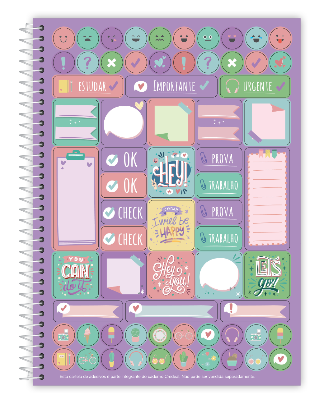 Caderno Be-Magnetic | Universitário Capa Dura 10 Matérias 160 Folhas | Credeal