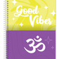 Caderno Mantras | Positividade | Universitário Capa Dura 1 Matérias 80 Folhas | Credeal