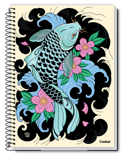 Caderno Original Arts 1 Matéria, 80 Folhas Credeal – Capa Dura, Espiral, Tamanho Universitário (200x275 mm) – Papel de Alta Qualidade e Certificação FSC