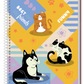 Caderno Pet Fun Credeal – 1 Matéria, 80 Folhas, Capa Dura, Universitário | Estampas de Pets