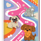Caderno Pet Fun Credeal – 1 Matéria, 80 Folhas, Capa Dura, Universitário | Estampas de Pets
