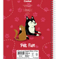 Caderno Pet Fun Credeal – 1 Matéria, 80 Folhas, Capa Dura, Universitário | Estampas de Pets
