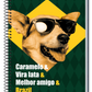 Caderno Vida de Pet 80 Folhas 1 Matéria Universitário Credeal – Capa Dura, Espiral – Design Pet Adorável