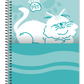 Caderno Vida de Pet 80 Folhas 1 Matéria Universitário Credeal – Capa Dura, Espiral – Design Pet Adorável