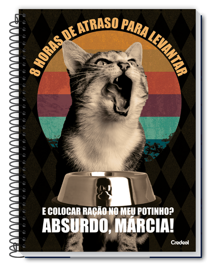 Caderno Vida de Pet 80 Folhas 1 Matéria Universitário Credeal – Capa Dura, Espiral – Design Pet Adorável