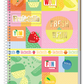 Caderno Fruit-Tella | Cheirinho de Frutas | Universitário Capa Dura 10 Matérias 160 Folhas | Credeal