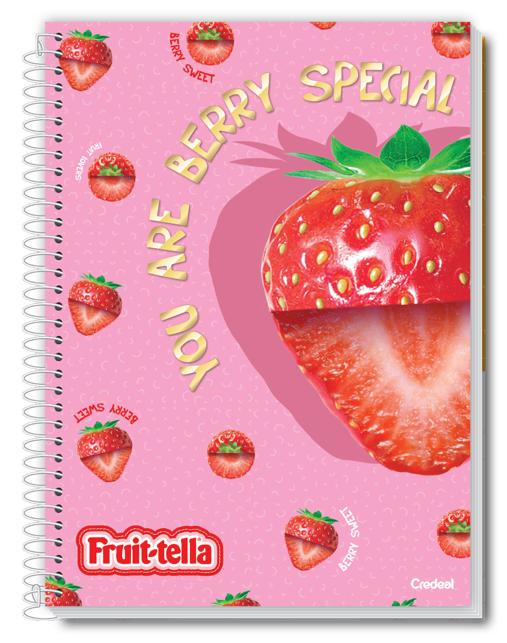 Caderno Fruit-Tella | Cheirinho de Frutas | Universitário Capa Dura 10 Matérias 160 Folhas | Credeal