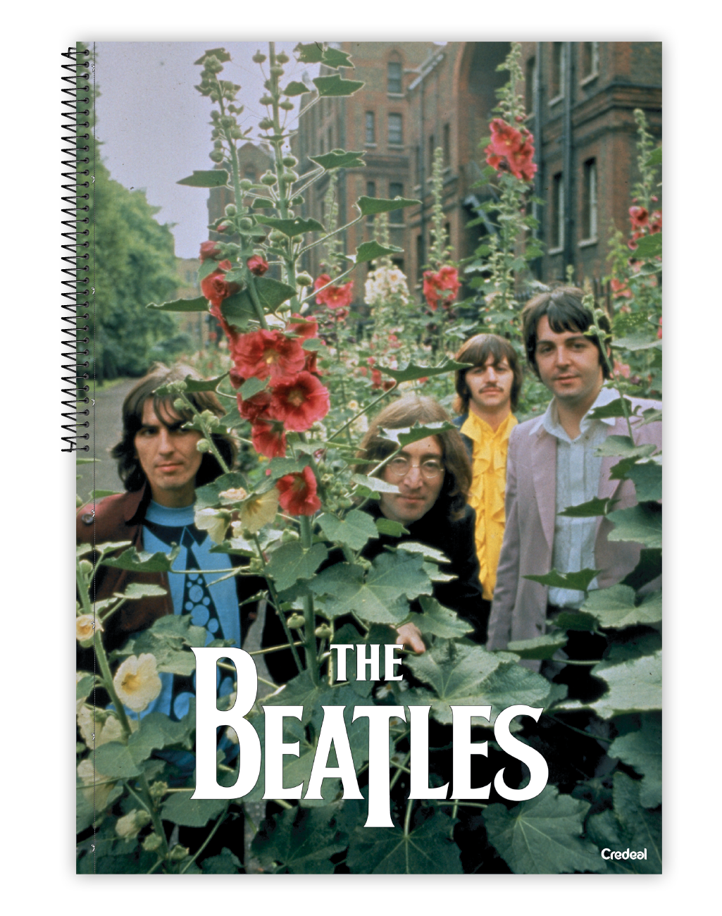 Caderno The Beatles 1 Matéria 80 Folhas Credeal – Universitário, Capa Dura Espiral – Tamanho Grande 20×27,5 cm