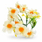 Buquê de Margaridas Artificiais Creme e Amarelo 28 cm – 10 Hastes | Florarte