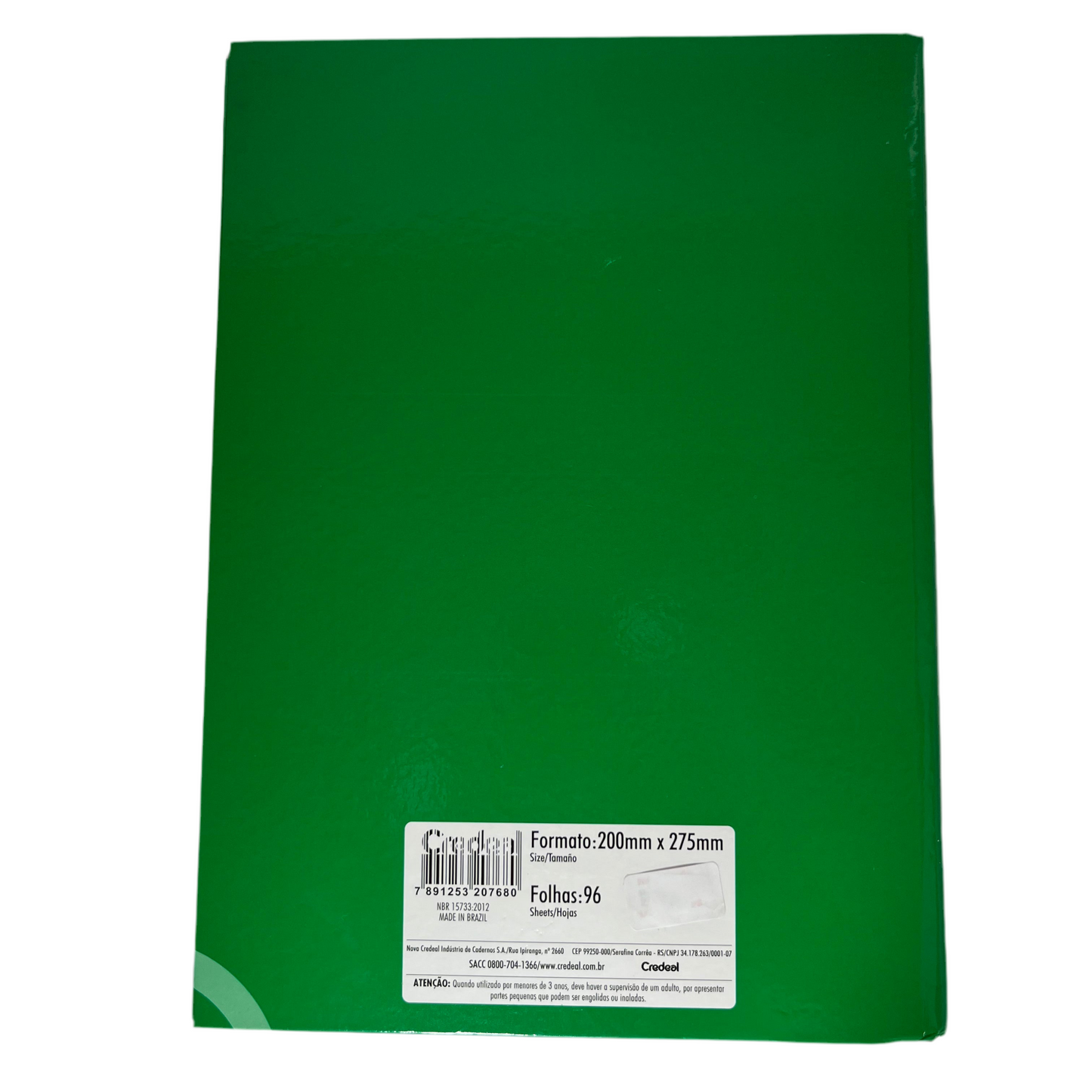 Caderno Universitário Capa Dura Brochura 96 Folhas Verde Lift | Credeal